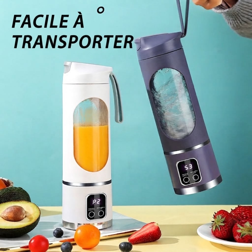 Mini Mixeur Portable Rechargeable USB pour Smoothies, Fruits & Jus